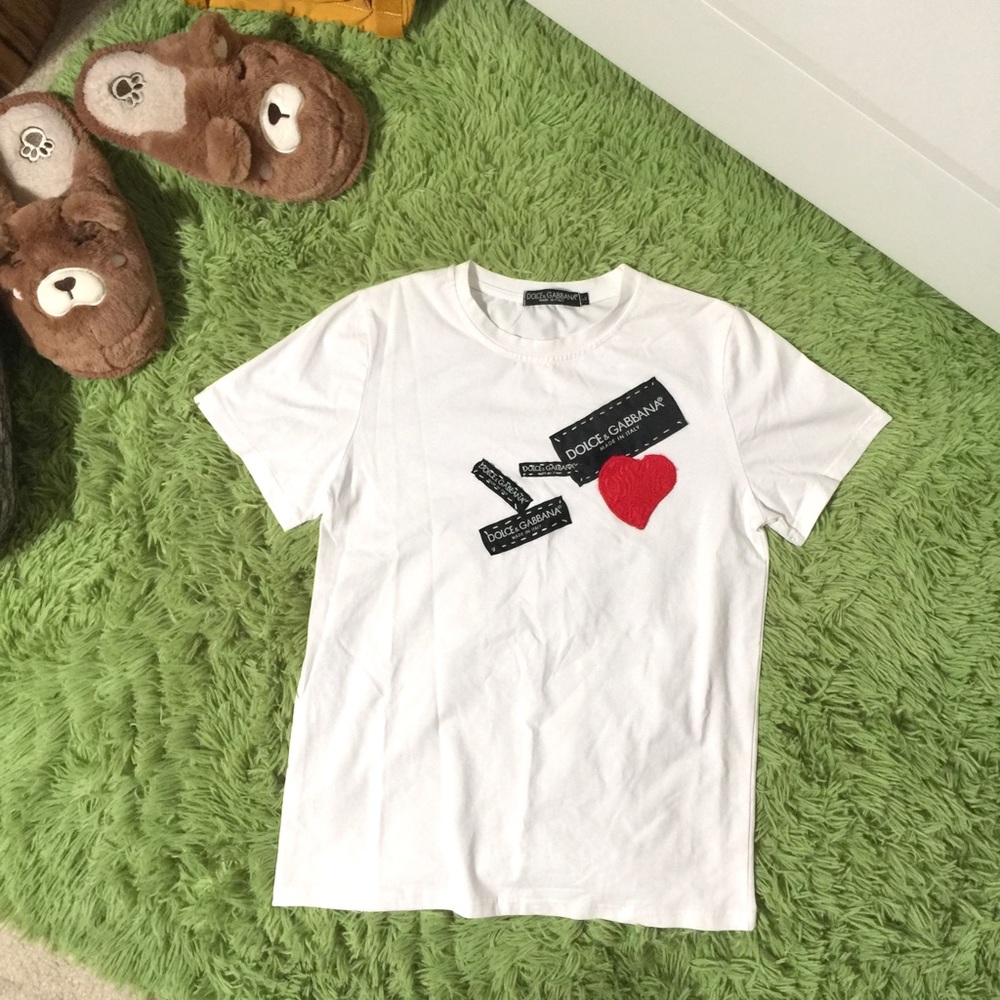 Dolce & Gabbana Heart Patch Logo Tee [New]